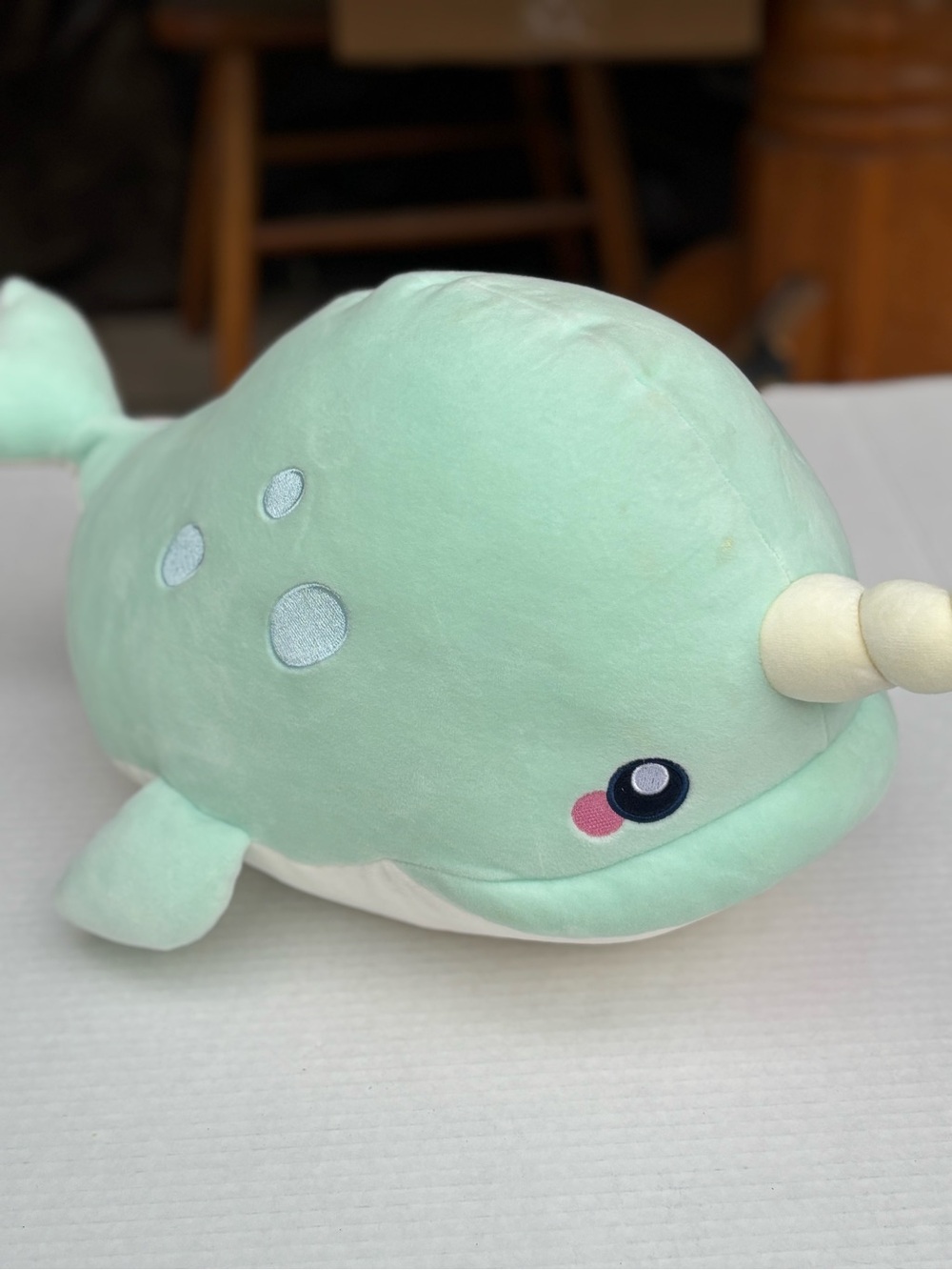 Taka Mint & Cream Narwhal Plush